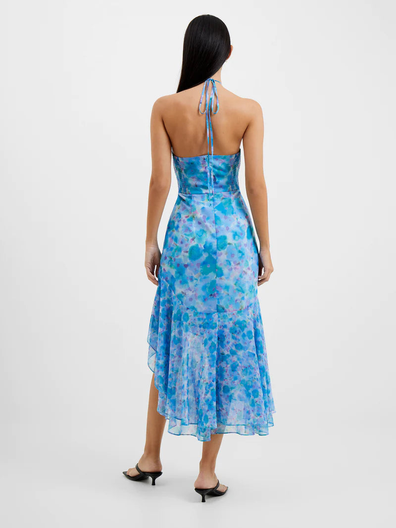 FRENCH CONNECTION Gretha Hallie Recycled Crinkle Halter Dress